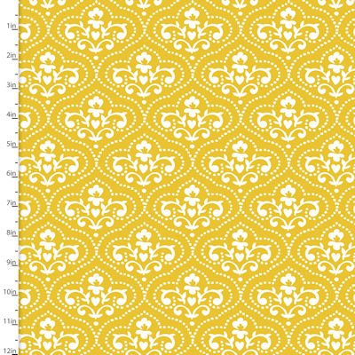 Summer Song - Crowns on Yellow - 17270-ylw - 3 Wishes Fabrics