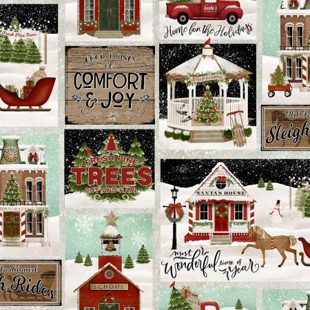 Home for the Holiday -Patch - 18106-mlt - 3 Wishes Fabrics