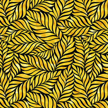 Mellow Yellow - 1966-44 Leaf Foliage Yellow - Blank Quilting