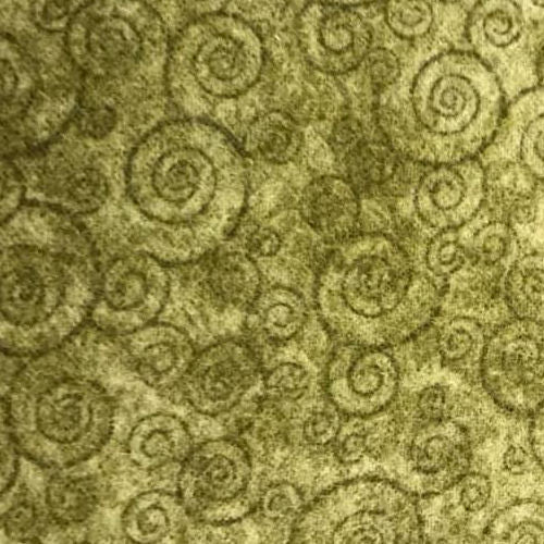 Swirls Flannel - 24778-gffln olive green - QT Fabrics