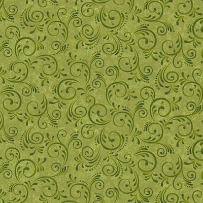 Swirls on Green - 2669-66 Swirls on Green - Pumpkin Harvest