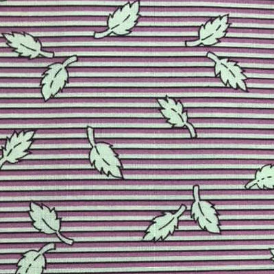 P130-137D - Leaves on Purple Stripe - Marcus