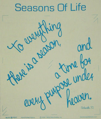 Fabric Panel - Seasons of Life - cream
