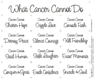 Fabric Panel - Cancer Cannot - white