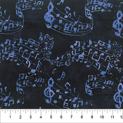 Music Notes - 80571-49 Score on Navy