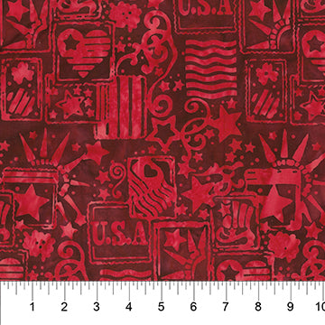 Bandana - Labels on Red  - 80673-24