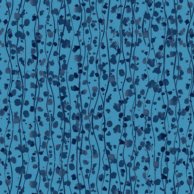 Midnight Sapphire - Wavy Stripe - 9382-17 - Henry Glass Fabrics