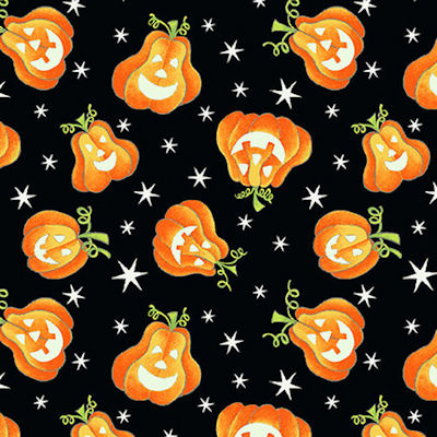 Tossed Pumpkins on Black - 9540G-93 - Here We Glow