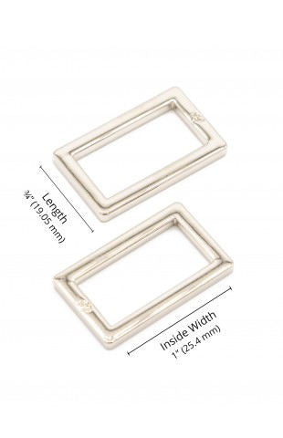Rectangle Rings - 1" - Nickel