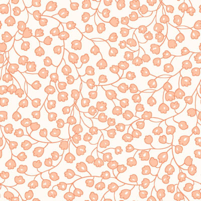 MAS9846-WO Peach Buds on Cream - Sunset Blooms