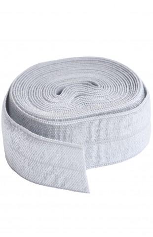 Fold-over Elastic, 20mm - Pewter