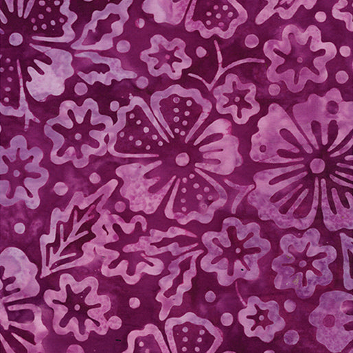 6626-65 Blossoms Violet - Benartex