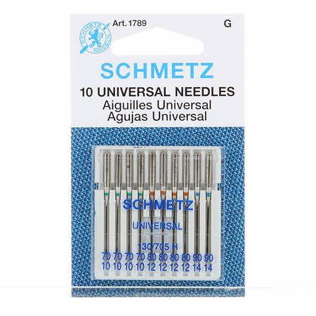 1789 Schmetz Universal Machine Needle Assorted Sizes 70/80/90 10ct