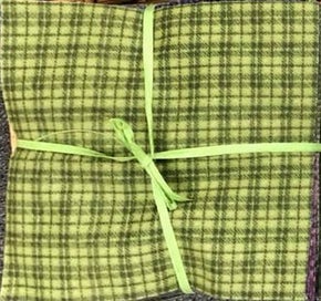 FLANNEL Raggy Quilt Kit - Woolies Green Plaid