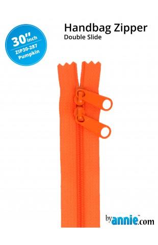 30" Handbag Zippers - Double Slide - Pumpkin